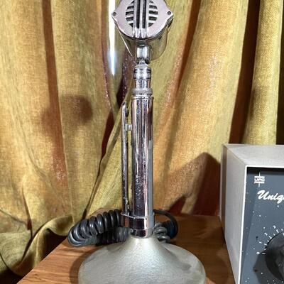 Lot 127 Astatic Microphone Model 10-D with Stand Wear to the Chrome Short Wave Radio