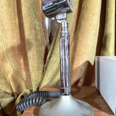 Lot 127 Astatic Microphone Model 10-D with Stand Wear to the Chrome Short Wave Radio