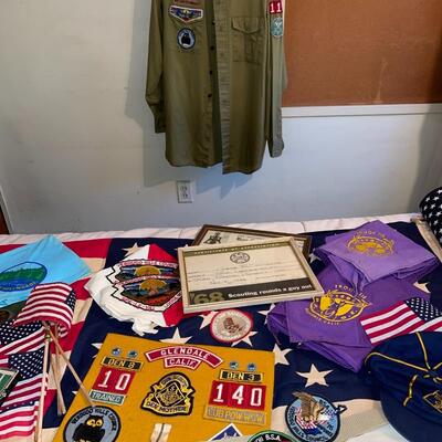 Lot 145 Boy & Cub Scout Group Badges Shirt Neckerchief Awards 1960s -1970s