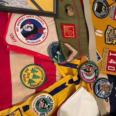 Lot 145 Boy & Cub Scout Group Badges Shirt Neckerchief Awards 1960s -1970s