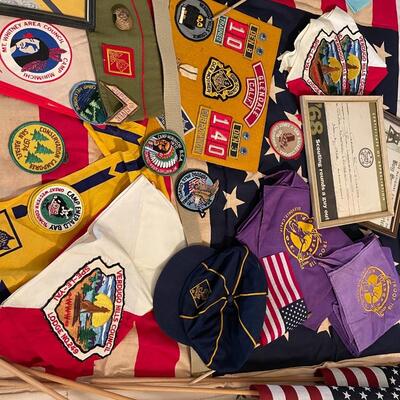 Lot 145 Boy & Cub Scout Group Badges Shirt Neckerchief Awards 1960s -1970s