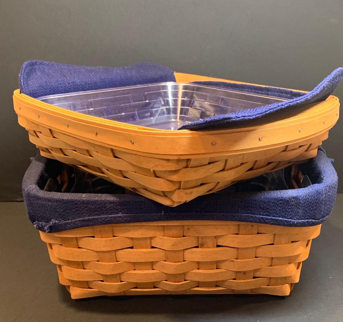 LOT 19 Square Longaberger Serving Baskets