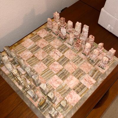 Marble chess set with board