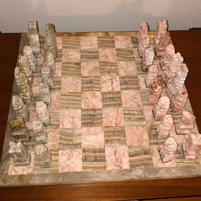 Marble chess set with board