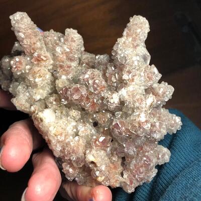 Druzy Coated Calcite with Hematite