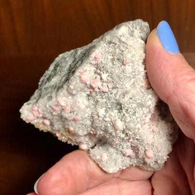 Crystalline Rhodochrosite on Quartz