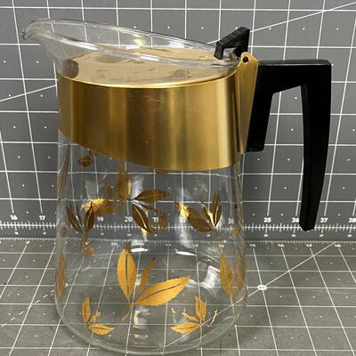Douglas Flame Proof Coffee Pot with Leaves 