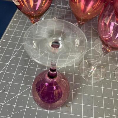Pink Crystal Goblets 