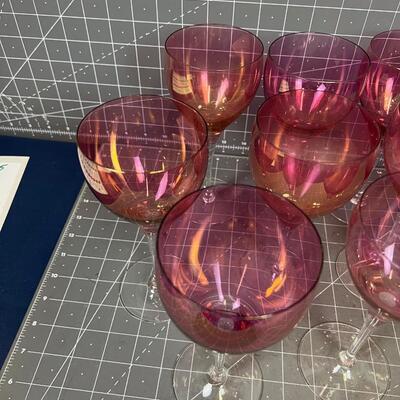 Pink Crystal Goblets 