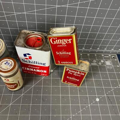 Vintage Spice Tins 