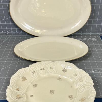 Beautiful Bavarian China Platters (3) 