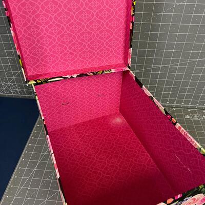 Pink Storage Box with Canvas Handle
