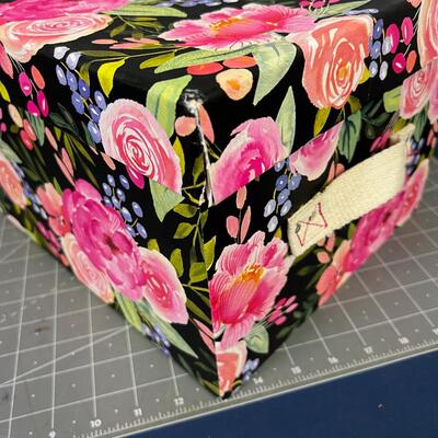 Pink Storage Box with Canvas Handle