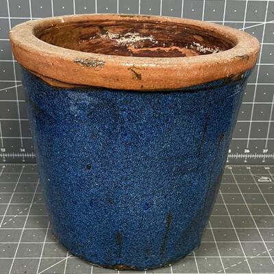 Stoneware Plant Pot BLUE