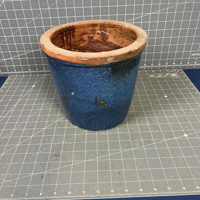Stoneware Plant Pot BLUE