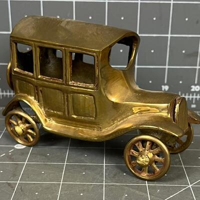 Solid Brass Old Timey Car 
