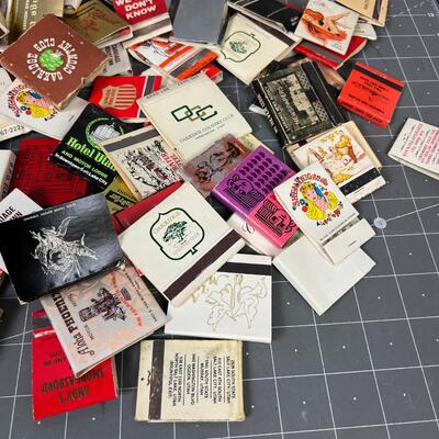 Large Collection of Match Books Vintage 50's and 60's From around the world. 