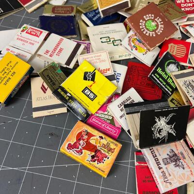 Large Collection of Match Books Vintage 50's and 60's From around the world. 