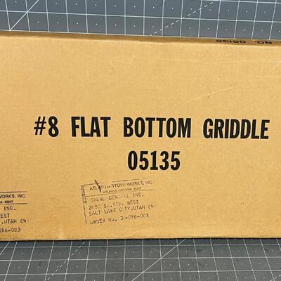 No. 8 Flat Bottomed Griddle NEW 