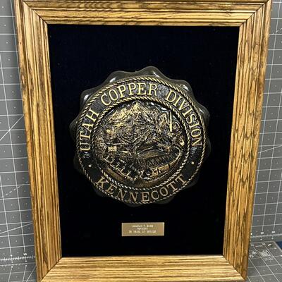 Kennecott Copper 25 year Wall Plaque 