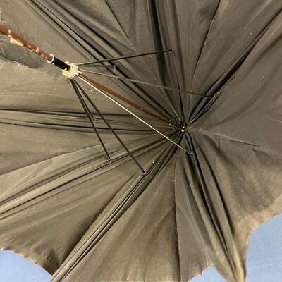 Mahogany Handle Umbrella, Vintage 