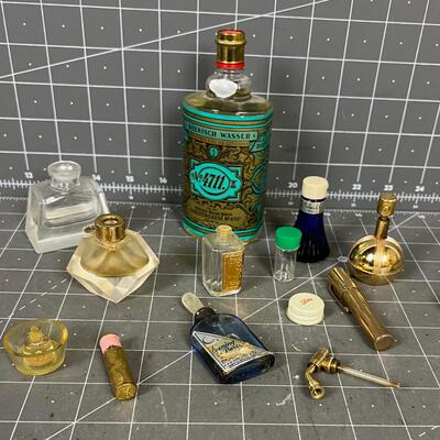 Collection of Perfume Bottles and Parts 