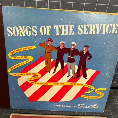 Vintage Songs of the Service & Spike Jones -78 Records 