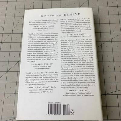 #80 Behave by Robert M. Sapolsky- Hardback Book