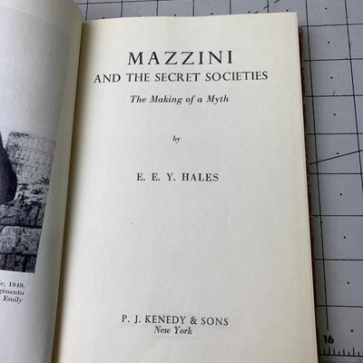 #85 Mazzini and the Secret Societies by E. E. Y. Hales- Hardback Book VINTAGE
