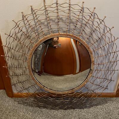 Round metal mirror