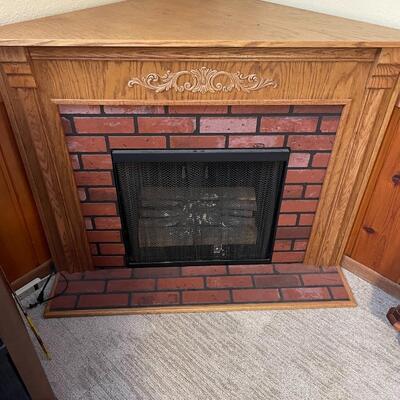 Electric corner fireplace