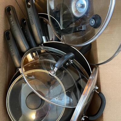 Box of pots and pans