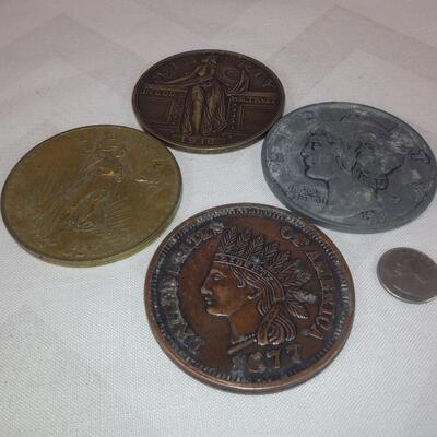 Four Giant Fun Coins