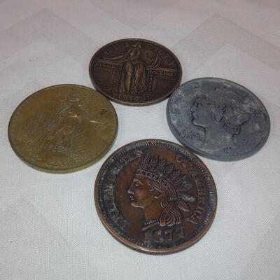 Four Giant Fun Coins