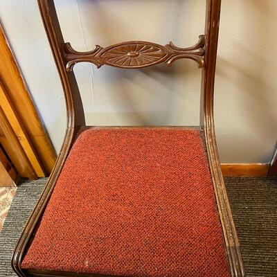 Vintage orange padded chair