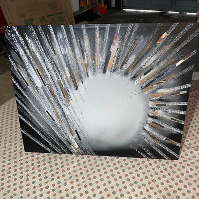 White black and gold Art