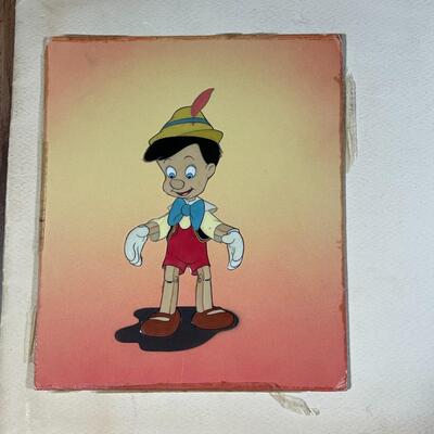NO RESERVE! 1940 Premier @ Central Theater New York Walt Disney's Pinocchio Limited Edition Prints + 2 Movie Cell Paintings