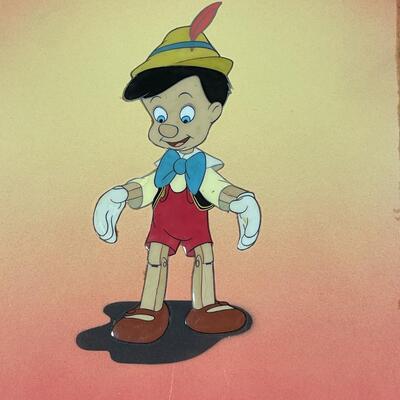 NO RESERVE! 1940 Premier @ Central Theater New York Walt Disney's Pinocchio Limited Edition Prints + 2 Movie Cell Paintings
