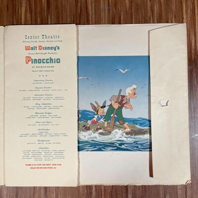 NO RESERVE! 1940 Premier @ Central Theater New York Walt Disney's Pinocchio Limited Edition Prints + 2 Movie Cell Paintings