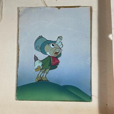 NO RESERVE! 1940 Premier @ Central Theater New York Walt Disney's Pinocchio Limited Edition Prints + 2 Movie Cell Paintings