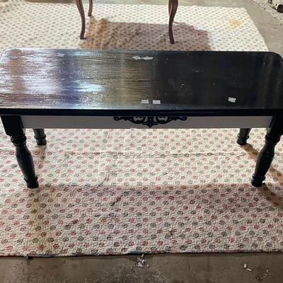 Black and white painted coffee table