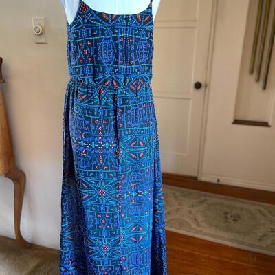 Lot 170 Forever 21 Maxi Dress Size Small Straps Blue Print