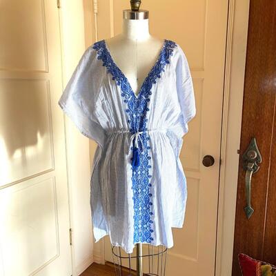 Lot 173 NWT Ralph Lauren Swimming Cover Up Stripped Tunic New With Tags!  Size S/M