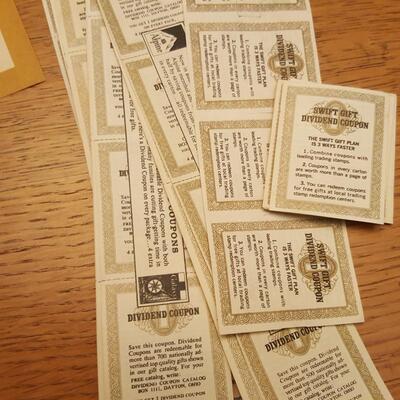 Brown Bag of Vintage Cigarette Reward Coupons