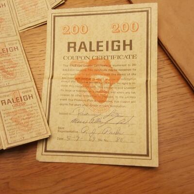 Brown Bag of Vintage Cigarette Reward Coupons