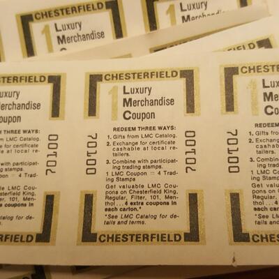 Brown Bag of Vintage Cigarette Reward Coupons