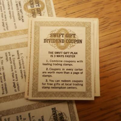 Brown Bag of Vintage Cigarette Reward Coupons