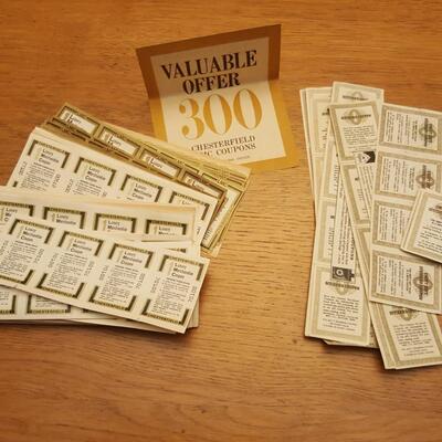 Brown Bag of Vintage Cigarette Reward Coupons