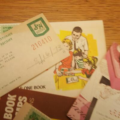 Vintage Collection of S&H Green Trading Stamps and Memorabilia