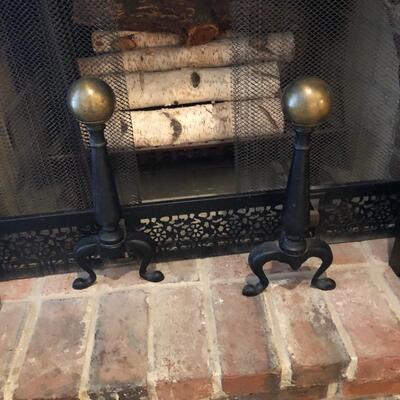 Antique Cast iron Fireplace Aridons with screen